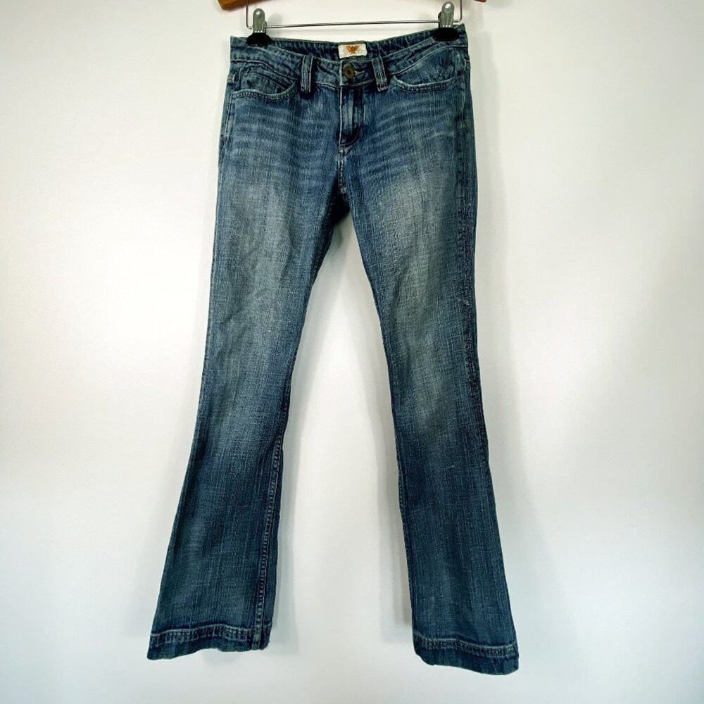 Antik Denim Vintage Blue Western Bootcut Flare Jeans Medium-Dark Wash Womens 27